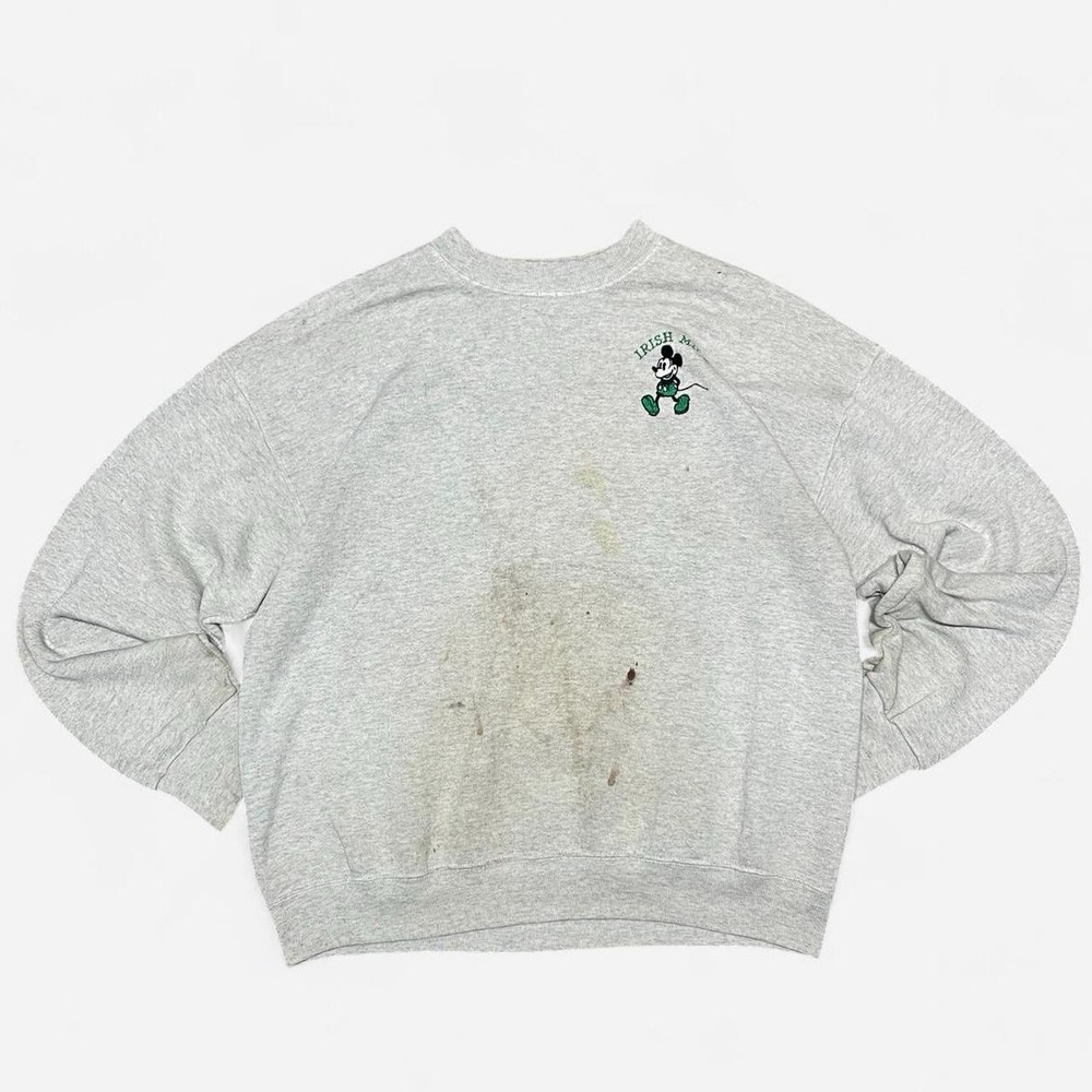 Vintage 90s Irish Mickey Mouse embroidered crewneck